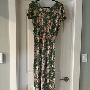 Sezane Long Floral Dress - Open Back